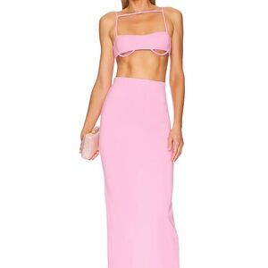 Camila Coelho Pink Maxi Skirt